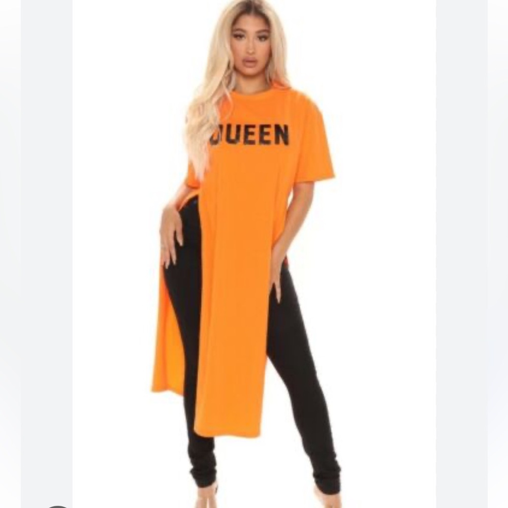 Fashion nova all the riches maxi top size small color orange nwt